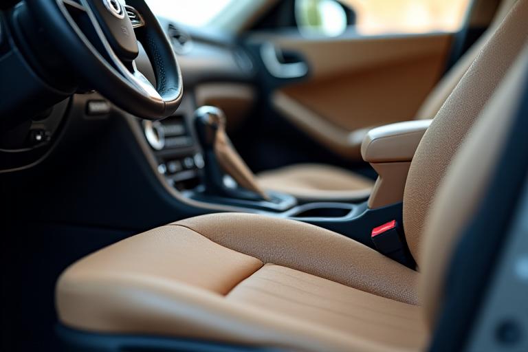 Professional interior car cleaning and vacuuming